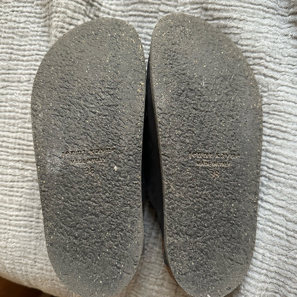 JENNI KAYNE Oiled Leather Moc Clogs Black Size 38 - Picture 4 of 8